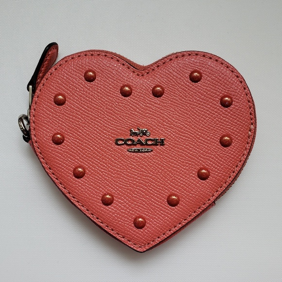 Coach Handbags - NWT Coach Heart Stud Coinpurse